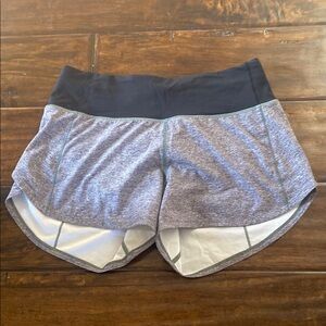 Women's Heather Gray and Black Athletic Shorts